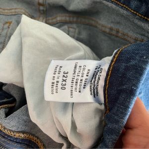 Dark blue jeans